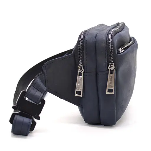 Кожаная мужская сумка на пояс TARWA 25х15х4 см sum0026018 - фото 4