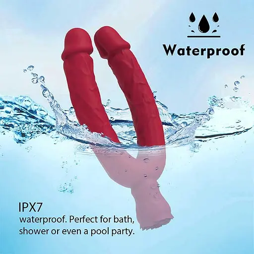 Двусторонний вибратор Y-Lover Rose Bloom Бордовый - фото 9