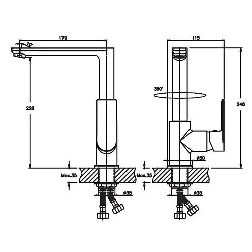 Змішувач для кухні Haiba ALEX 018 (HB0890) - фото 2