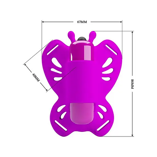Кліторальний стимулятор Pretty Love Clitoral Massager Butterfly 8.6 см фіолетовий - фото 6