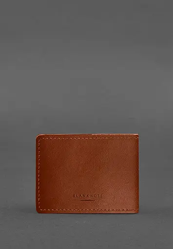 Универсальная кожаная обложка для удостоверения светло-коричневая - фото 4