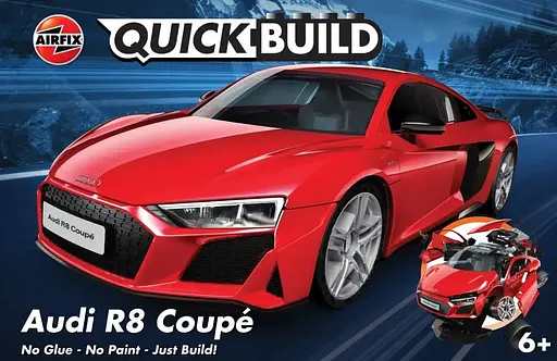 Конструктор Airfix суперкар Audi R8 Coupe QUICKBUILD червоний J6049