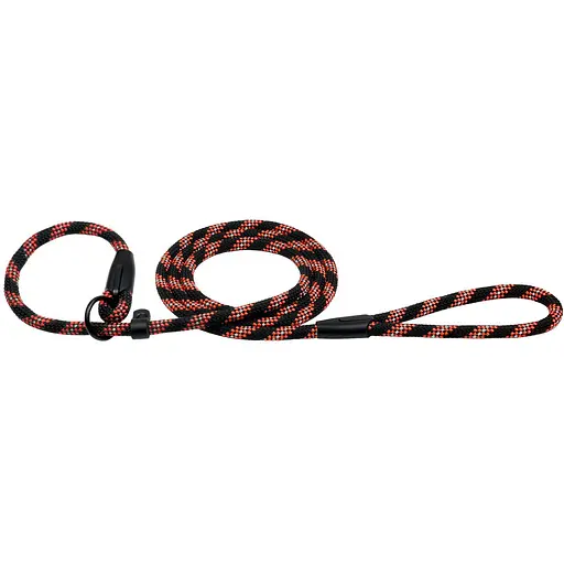 Поводок-удавка для собак Barksi Active (длина 183 см диаметр 7 мм) черно-оранжевый - фото 2