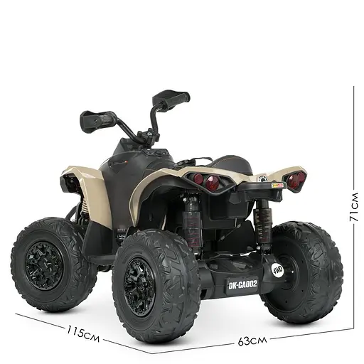 Електромобіль дитячий Bambi Квадроцикл M 5001EBLR-13 з пультом управління звуком і світлом Бежевий - фото 3