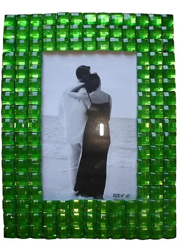 Фоторамка стекло зеленая - фото 1