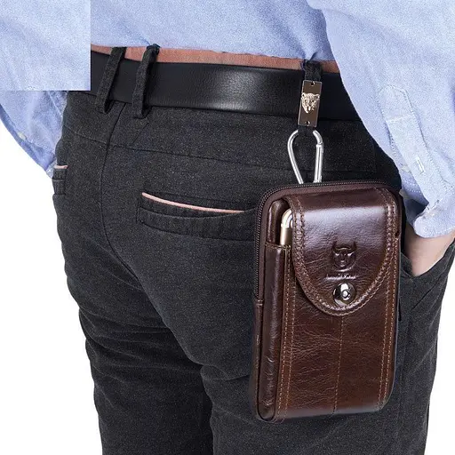 Шкіряна бананка Bull 10.5х16.5х3 см sum0025623 - фото 4