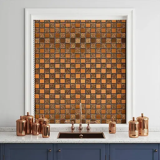 Мозаїка дзеркальна Wall Sticker 298х298х4.5 мм Оранж SW-00002360 - фото 6