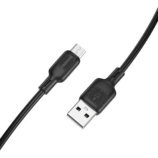 Кабель Borofone BX113 Lenny silicone charging data cable Micro(L=3 м) чорний