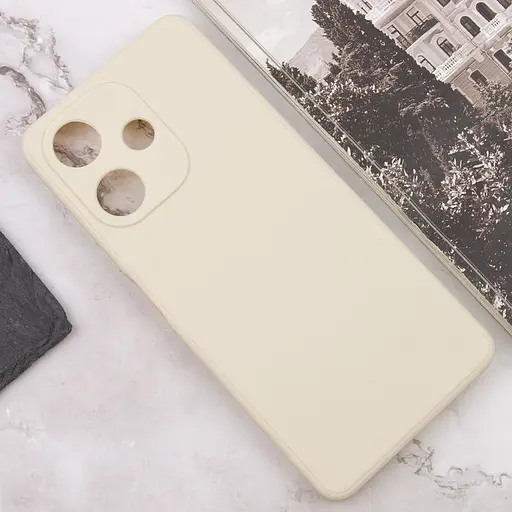 Силиконовый чехол Epik Candy Full Camera для Infinix Hot 30 Бежевый / Antique White - фото 2