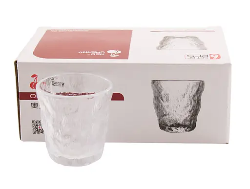 Набор рюмок из стекла Red Cherry рельефная поверхность 50 мл 6 шт 5225BC - фото 3