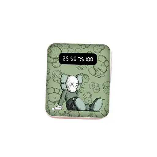 УМБ Power Bank 5000mAh повербанк с экраном и фонариком 4 в 1 Kaws Green (16131)