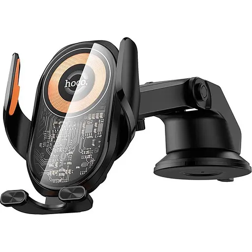 Автодержатель с беспроводной зарядкой Hoco HW34 Blue Whale Black [151334] - фото 2