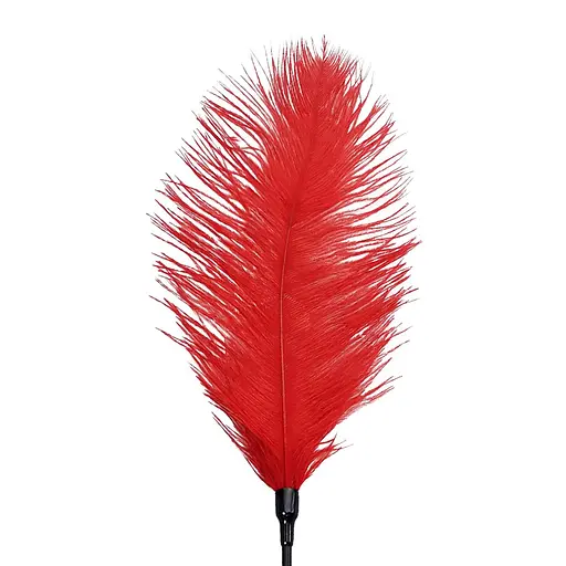 Щекоталка со страусиным пером Art of Sex - Feather Tickler, цвет Красный - фото 3
