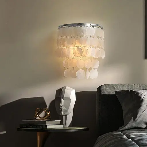 Срібне бра ATHELIA із перламутровими пластинами Line F 1537/2 CH - фото 1