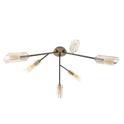 Люстра потолочная Brille в спальню Е14 40W BK (LK-698C/6)