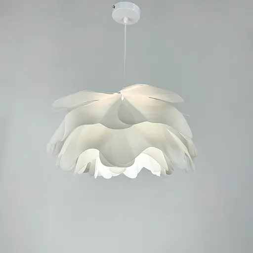 Подвесной светильник в форме белого цветка Ø 40 см Е27 + 3 режима | Line F | Арт. MJ182-450 - фото 5