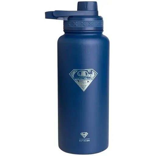 Пляшка для води Smartshake Bohtal Insulated Sports Bottle 960 ml/32 oz Blue Superman металева з подвійною вакуумною ізоляцією (11292501) - фото 1