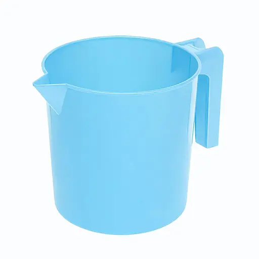 Стакан мірний пластмасовий із ручкою для харчових продуктів 1750 мл  Блакитний 88219 - фото 1