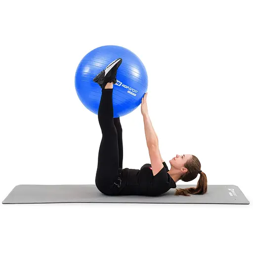 Фитбол Hop-Sport 55см синий + насос 2020 - фото 4