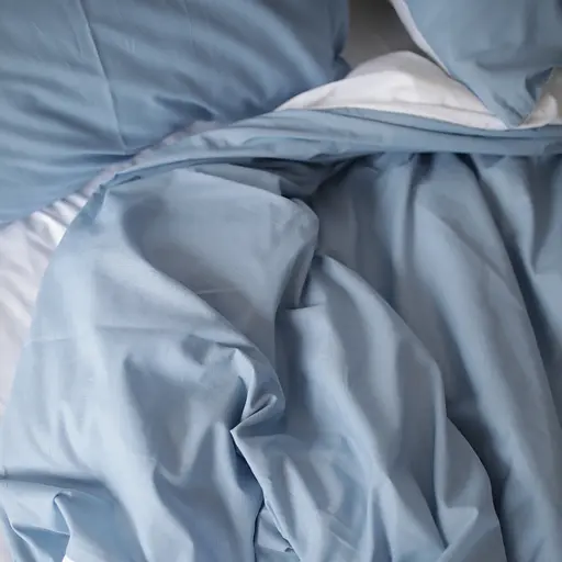 Комплект постельного белья Кретон 100% голубой хлопок Cloud - двуспальный - фото 6