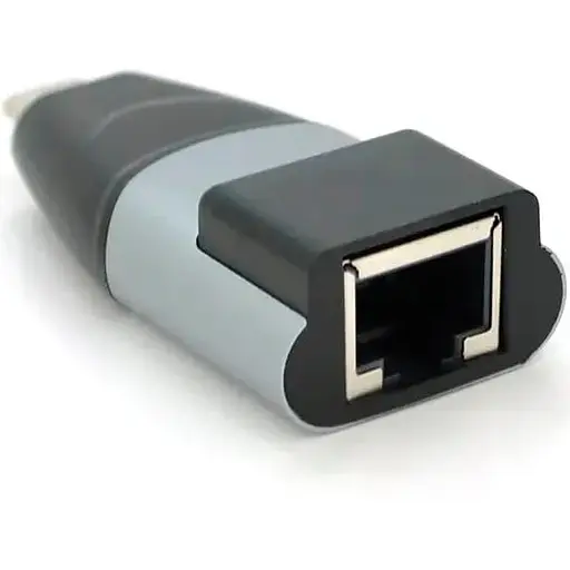 Переходник Voltronic Type-C (папа)/RJ-45 (мама), chip:RTL8153, 1000Mbps, Black