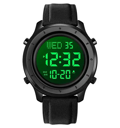 Чоловічий наручний електронний годинник Skmei 1864 (Чорний) - фото 3