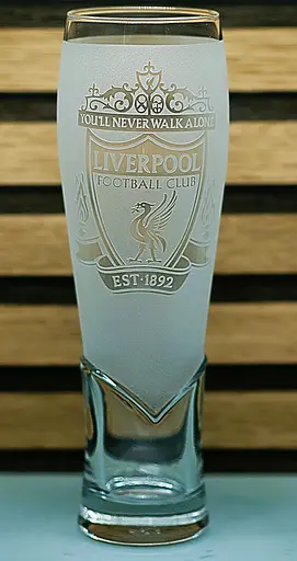 Крафтовий келих 440 мл Ліверпуль з гравіюванням  Скляний келих для фаната ФК Liverpool  Подарунок вболівальнику мат - фото 1