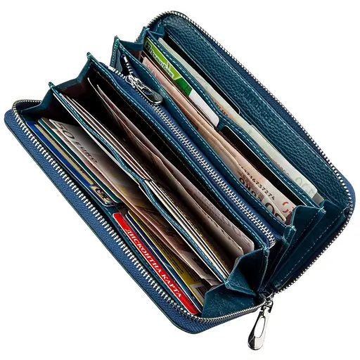 Жіночий шкіряний гаманець-клатч ST Leather 10х20 см acs0015895 - фото 3