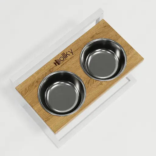 Hollky Flex M — миски на регульованій підставці для середніх собак (2 × 0.85 л) - фото 8