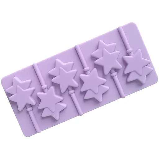 Силиконовая форма для леденцов и конфет на палочке "Звезда", Kitchen Master Сиреневый 87459 - фото 6