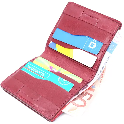 Кожаный женский кошелек Grande Pelle 9.7х10.2х1 см acs0027013 - фото 7