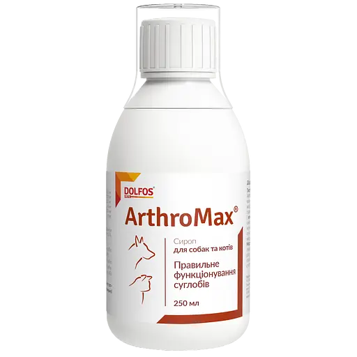 Вітамінно-мінеральна добавка Dolfos ArthroMax Dogs & Cats для правильного функціонування суглобів 250 мл