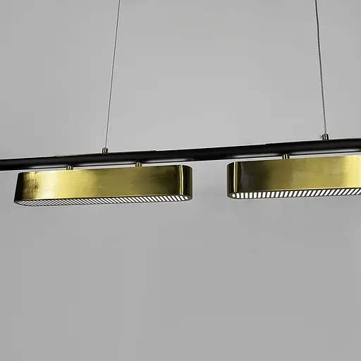 Удлиненный светильник на 2 латунных модуля длиной 100 см | Ст. NO6-1000 Line F - фото 3