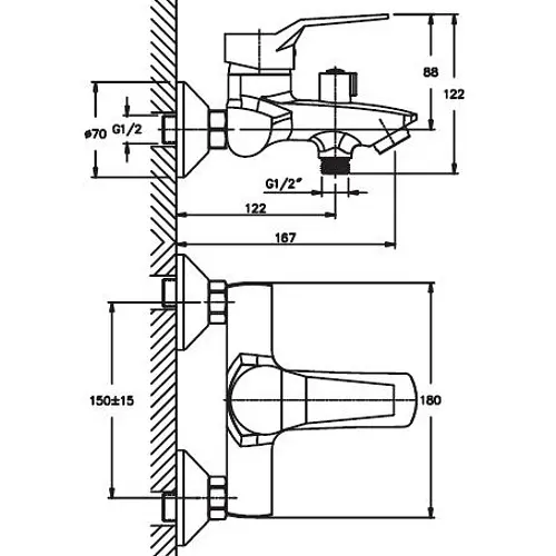Змішувач для ванни Haiba ZEON 009 HB0774 - фото 2