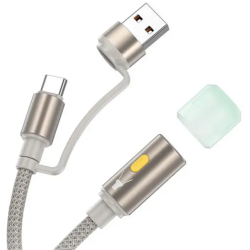 Кабель-світильник Hoco UA38C USB/Type-C to LED (0.3m) Gold - фото 2