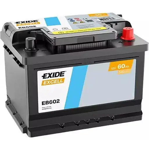 Акумулятор Exide Excell 60Ah Н Ев (-/+) (540EN) (242х175х175) EB602