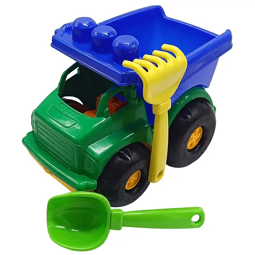 Дитячий пісочний набір "Самосвал Тотоша №1" Colorplast 0169 Зелено-синій - фото 1
