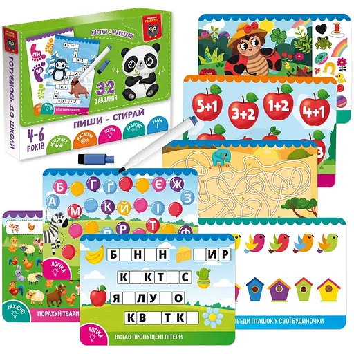 Развивающая игра Vladi Toys карты пиши-стирай Панда (VT5010-42) - фото 2