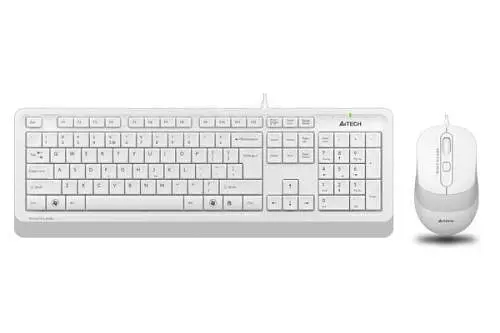 Комплект A4Tech Fstyler Sleek Multimedia Comfort F1010, белый, клавиатура+мышь, USB - фото 1