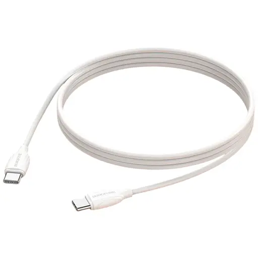 Кабель Type-C - Type-C Borofone BX93 Super power 1 метр 100 Вт белый - фото 1