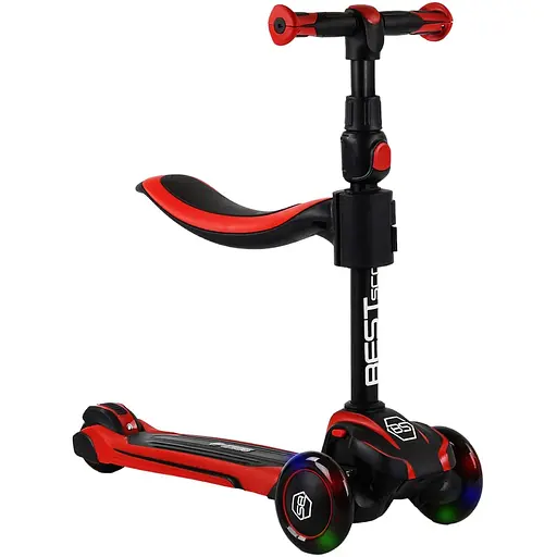 Самокат Best Scooter 60х18х34 см Червоно-чорний 000231426
