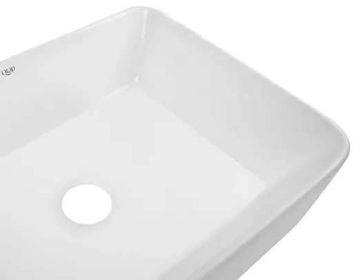 Комплект Qtap Tern: Раковина накладная прямоугольная 480х370х135 мм White + Донный клапан PU02 (QT17112074WN47301) - фото 4