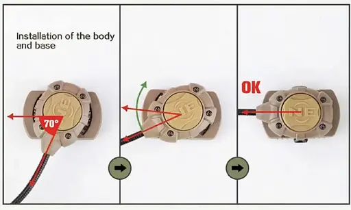 Тактический фонарь на шлем Night Evolution (белый + красный + ИК свет) Койот - фото 9