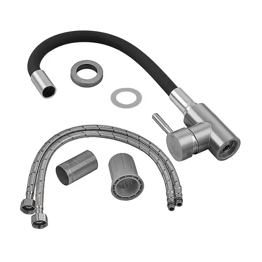 Змішувач для кухні Armata SUS-011 Black із силіконовим виливом CH6480 Нержавіюча сталь - фото 3