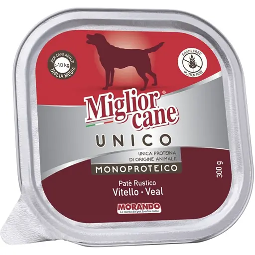 Вологий корм для собак Morando Migliorcane Unico телятина 300 г - фото 1