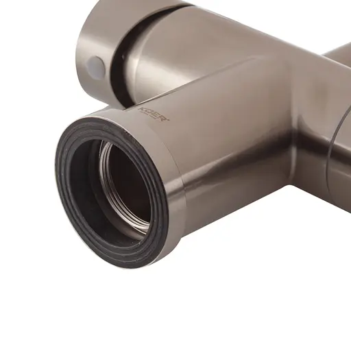 Змішувач для кухні на дві води з гнучким виливом Koer KI-72035-02 KR5815, Нержавіюча сталь - фото 3