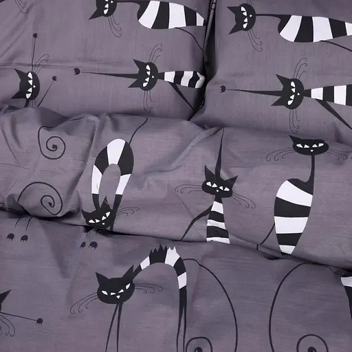 Комплект постельного белья MirSon Ranforce Elite Night cats 175х210 см (2200011152288) - фото 5