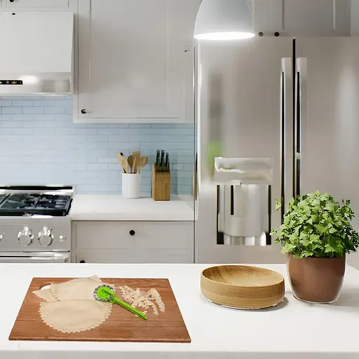 Колесо ніж ролик тісторіз вузький зубчастий фігурний для тіста та вирізування чебуреків, Kitchette Зелений84916 - фото 5