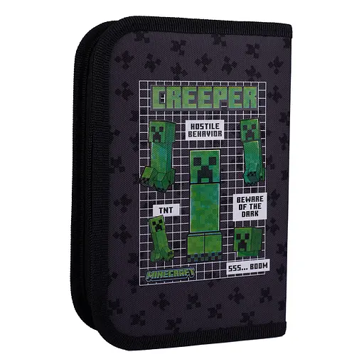 Школьный пенал твердый одинарный с клапаном Yes Minecraft Team HP-03 - фото 2