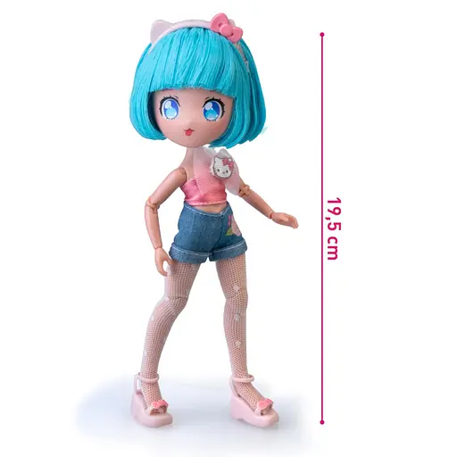 Детская кукла Красавица Пинк на скутере 4SF Manga Dolls HKTF3000 серии Hello Kitty - фото 5